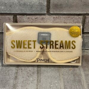 Sweet Streams Sleep Mask with Built-in Headphones - Cream